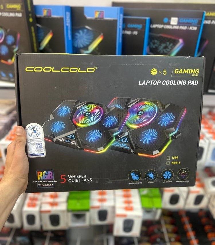 پایه خنک کننده لپ تاپ کول کلد مدل k44-1 RGB
