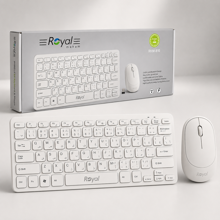 کیبورد و ماوس بیسیم رویال مدل RKM-810