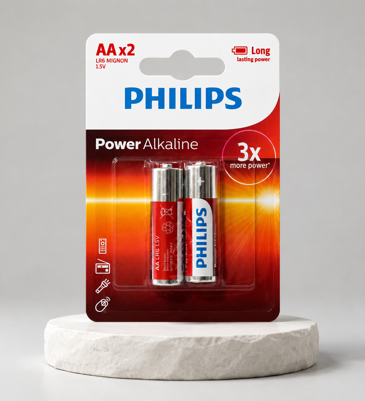 باتری قلمی فیلیپس مدل Power Alkaline بسته 2 عددی