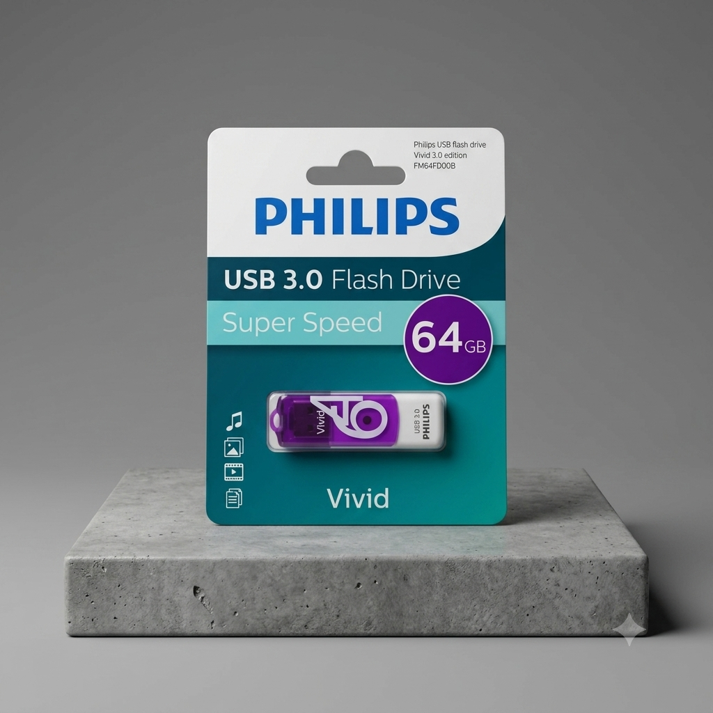 فلش مموری فیلیپس مدل Vivid ظرفیت 64 گیگابایت USB 3.0