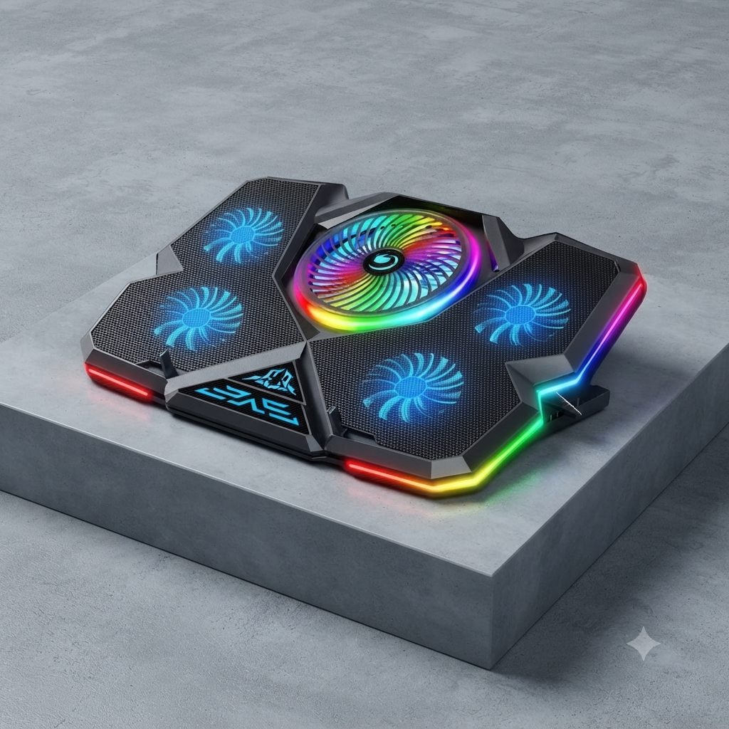 پایه خنک کننده لپ تاپ کول کلد مدل k44-1 RGB