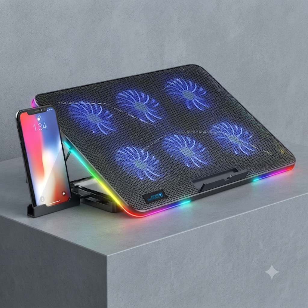 پایه خنک کننده لپ تاپ کول کلد مدل F5-RGB