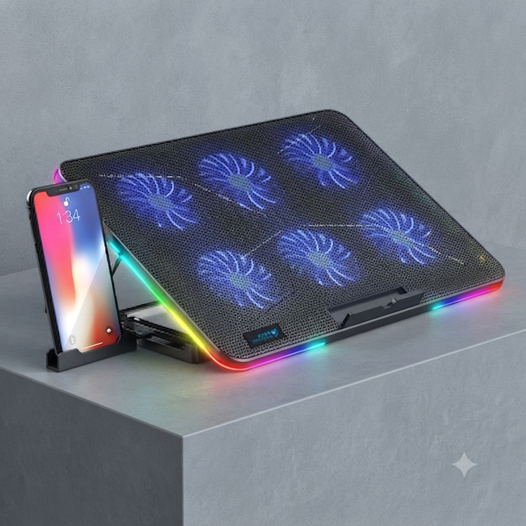 پایه خنک کننده لپ تاپ کول کلد مدل F5-RGB