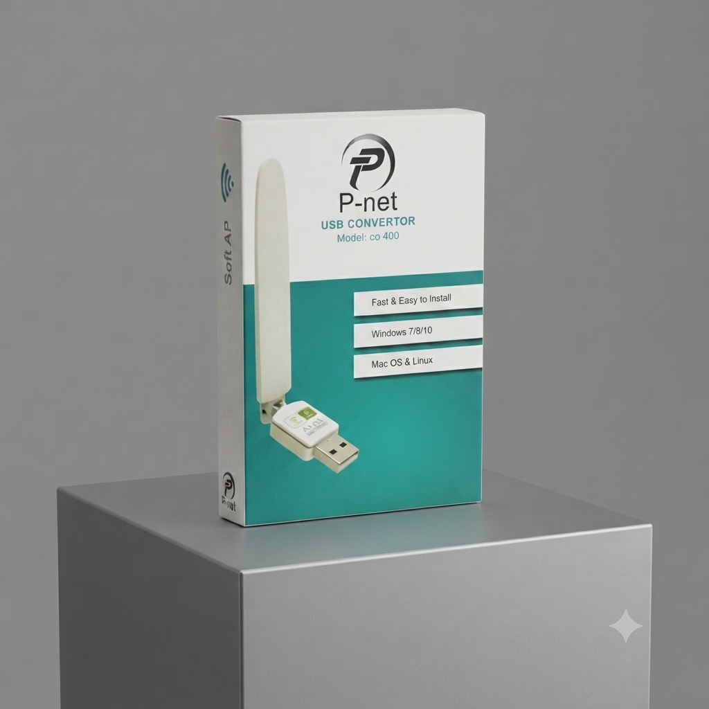 کارت شبکه USB بی سیم آنتن دار پی نت مدل co.400