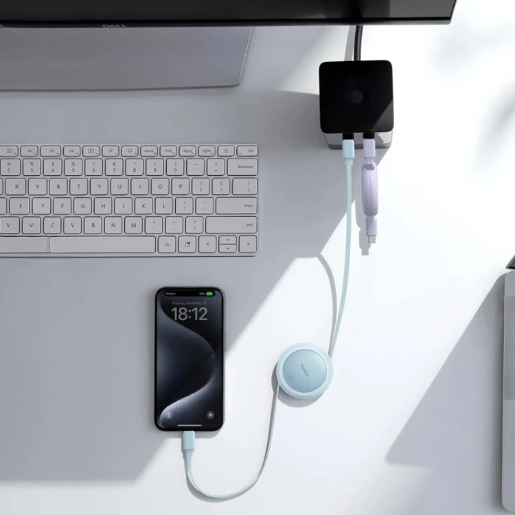 کابل تبدیل USB-C بیسوس مدل P10364500111-01 طول 1 متر